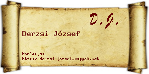 Derzsi József névjegykártya
