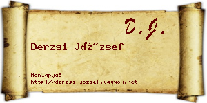 Derzsi József névjegykártya
