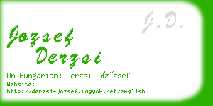 jozsef derzsi business card